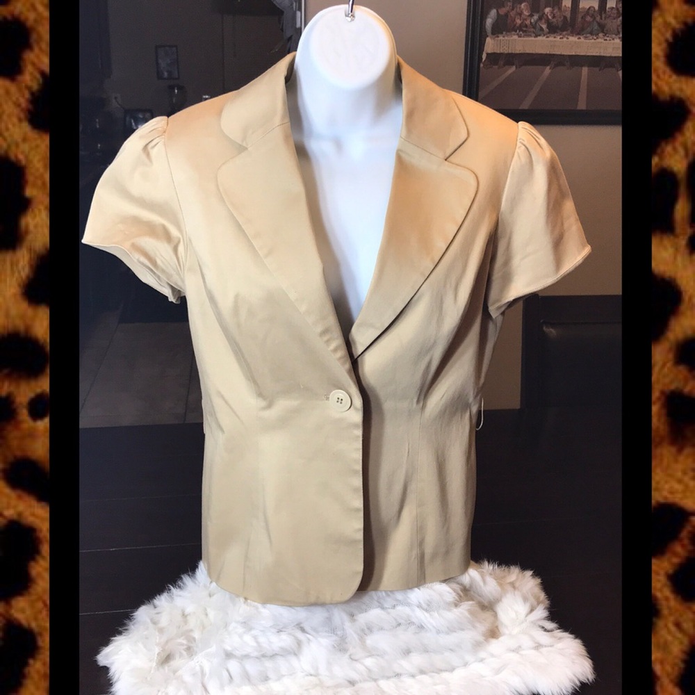 Khaki Blazer Jacket. Very Cute! Size 6
